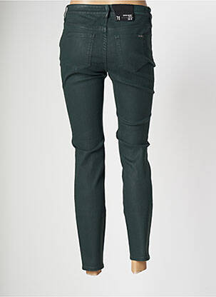 Pantalon slim tissage enduit taille normale vert ARMANI femme