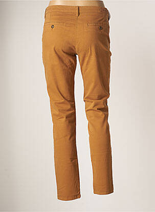 Pantalon chino tissage popeline taille normale jaune REIKO femme