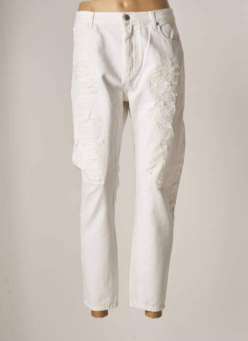 Jeans coupe droite blanc TWIN-SET SIMONA BARBIERI pour femme