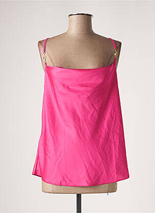 Top col carré sans manche rose RINASCIMENTO femme