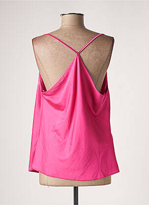 Top col carré sans manche rose RINASCIMENTO femme