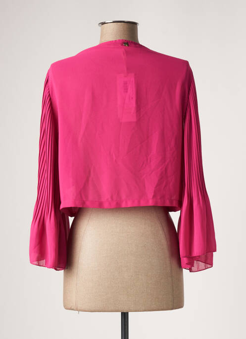 Gilet cache-cœur rose RINASCIMENTO pour femme