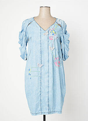 Robe mi-longue bleu ELISA CAVALETTI femme