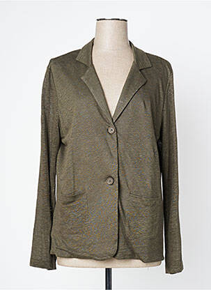 Gilet manches longues vert LAUREN VIDAL femme