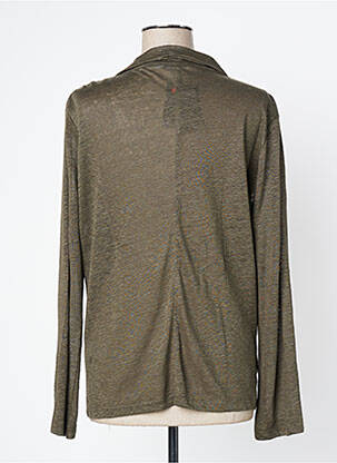 Gilet manches longues vert LAUREN VIDAL femme