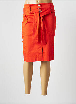 Jupe mi-longue stretch orange BLEU BLANC ROUGE femme