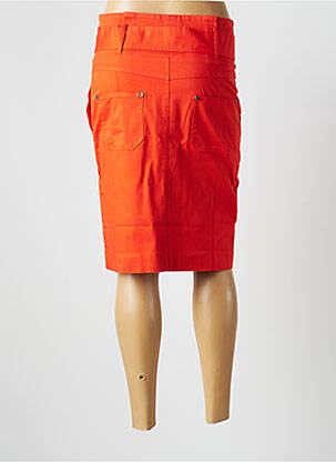 Jupe mi-longue stretch orange BLEU BLANC ROUGE femme