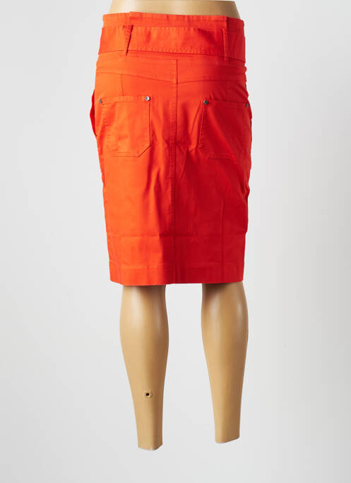 Jupe mi-longue taille haute orange BLEU BLANC ROUGE femme