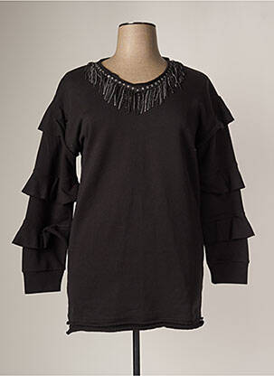 Sweat-shirt noir PEPITA pour femme