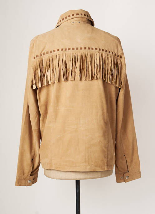 Veste en cuir beige DAYTONA pour homme