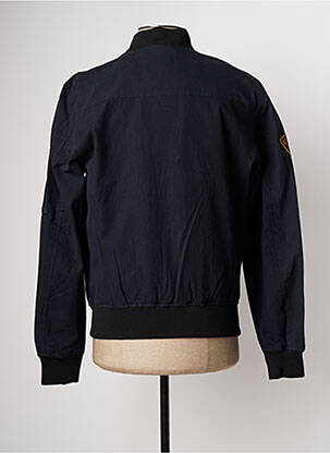 Blouson finition bords-côtes bleu DAYTONA homme