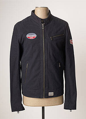 Veste casual poches bleu DAYTONA homme