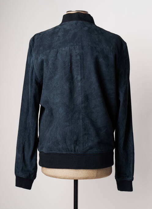 Veste en cuir bleu DAYTONA pour homme