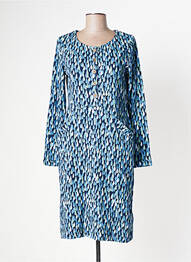 Robe mi-longue imprimé fantaisie manches longues bleu WHITE STUFF femme