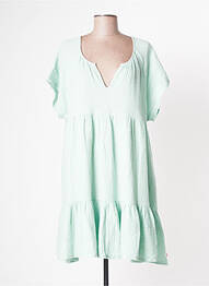 Robe mi-longue manches courtes manches courtes vert BLUTSGESCHWISTER femme