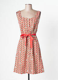 Robe mi-longue imprimé fantaisie fines bretelles rouge BLUTSGESCHWISTER femme