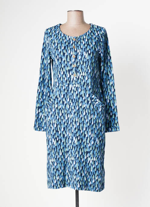 Robe mi-longue imprimé fantaisie manches longues bleu WHITE STUFF femme