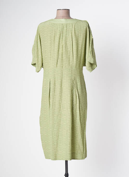 Robe mi-longue imprimé fantaisie manches courtes vert NOA NOA femme