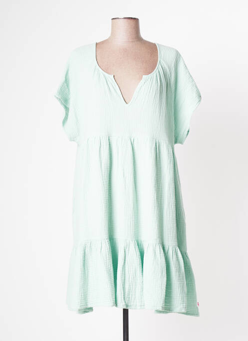 Robe mi-longue manches courtes manches courtes vert BLUTSGESCHWISTER femme