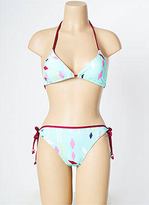 Maillot de bain 2 pièces stretch haut triangles bleu WHITE STUFF femme