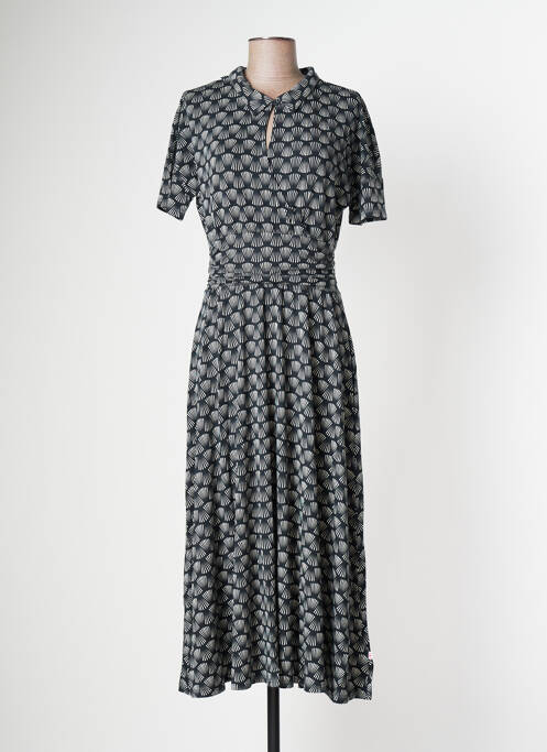 Robe longue imprimé fantaisie manches courtes bleu BLUTSGESCHWISTER femme
