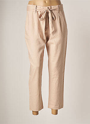 Pantalon 7/8 fermeture zippée sous rabat avec crochet taille normale rose ZILCH femme
