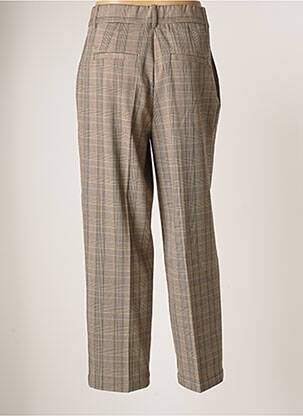 Pantalon chino fermeture zippée sous rabat boutonné taille normale beige KAFFE femme