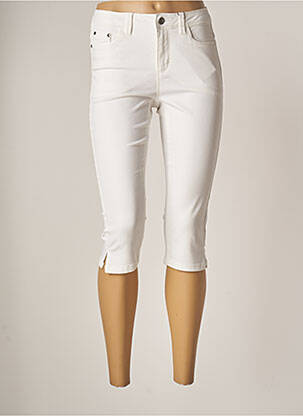 Corsaire stretch taille normale blanc KAFFE femme