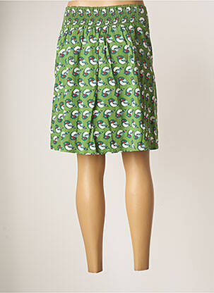 Jupe courte coupe évasée vert BLUTSGESCHWISTER femme