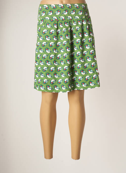 Jupe courte coupe évasée vert BLUTSGESCHWISTER femme