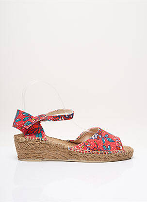 Espadrilles tissage toile talon de 4 à 6cm rouge LA FIANCEE DU MEKONG femme