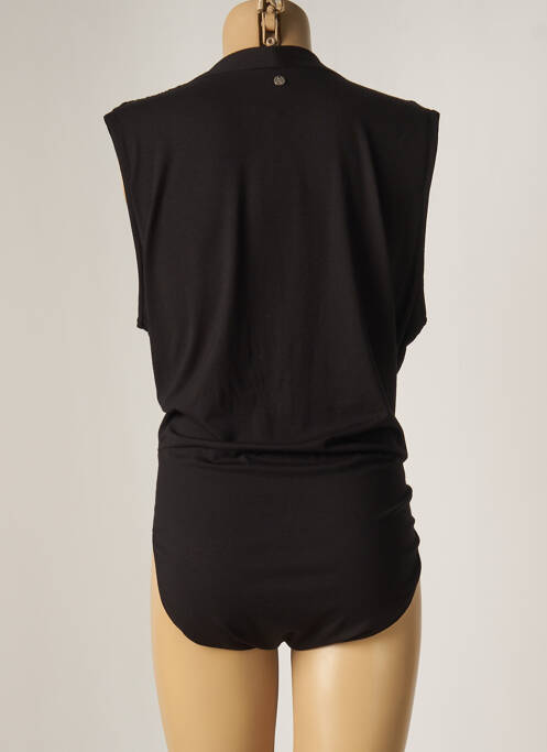 Body stretch manches courtes noir QUÉ femme