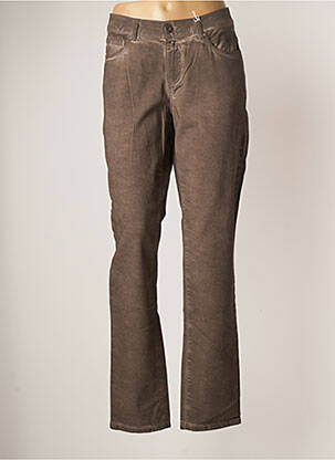 Pantalon droit stretch taille normale gris CMK femme