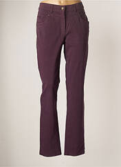 Pantalon droit violet RICHY pour femme seconde vue