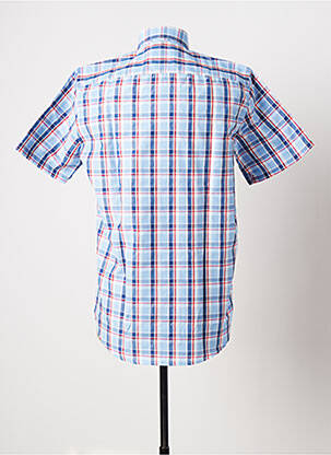 Chemise manches courtes imprimé carreaux bleu DARIO BELTRAN homme