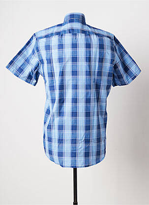 Chemise manches courtes imprimé carreaux bleu DARIO BELTRAN homme
