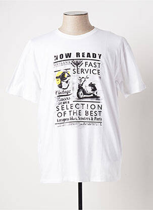 T-shirt blanc MSN pour homme