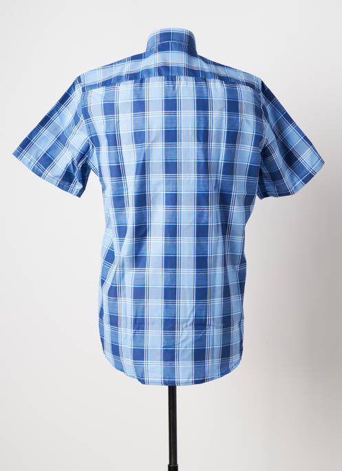 Chemise manches courtes imprimé carreaux bleu DARIO BELTRAN homme