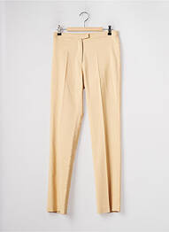 Pantalon slim slim taille haute beige LA CITY femme