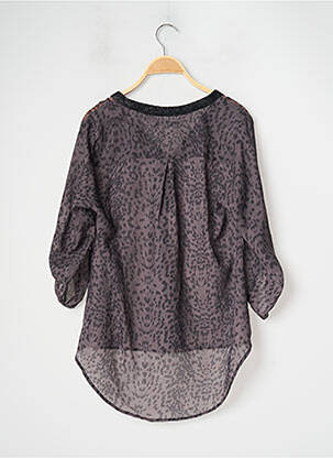 Blouse manches 3/4 manches 3/4 marron LPB femme