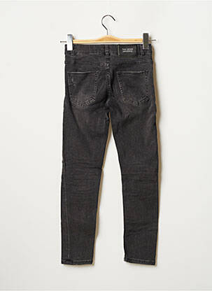 Jeans coupe slim skinny taille ajustable gris SANS MARQUE fille