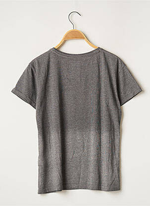 T-shirt coupe droite manches courtes gris SUPERDRY femme