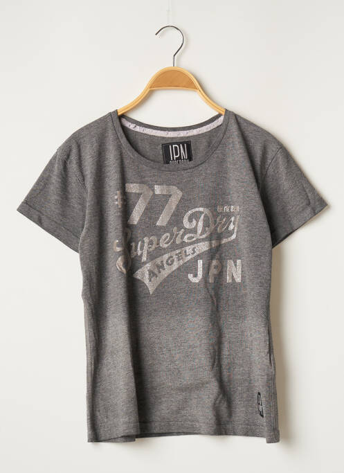 T-shirt gris SUPERDRY pour femme