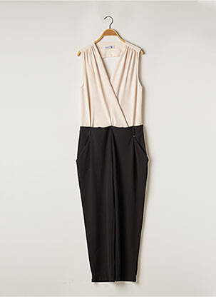 Combi-pantalon col cache-coeur sans manche noir RINASCIMENTO femme