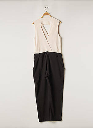 Combi-pantalon col cache-coeur sans manche noir RINASCIMENTO femme