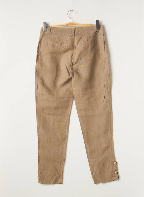 Pantalon slim beige LA FEE MARABOUTEE pour femme