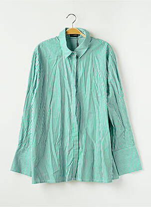 Chemisier tissage popeline manches longues vert PRETTY LITTLE THING femme