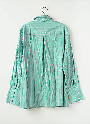 Chemisier tissage popeline manches longues vert PRETTY LITTLE THING femme
