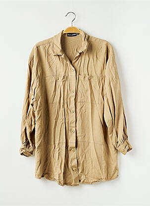 Chemisier poches poitrine manches longues beige PRETTY LITTLE THING femme