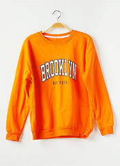 Sweat-shirt orange SHEIN pour femme seconde vue